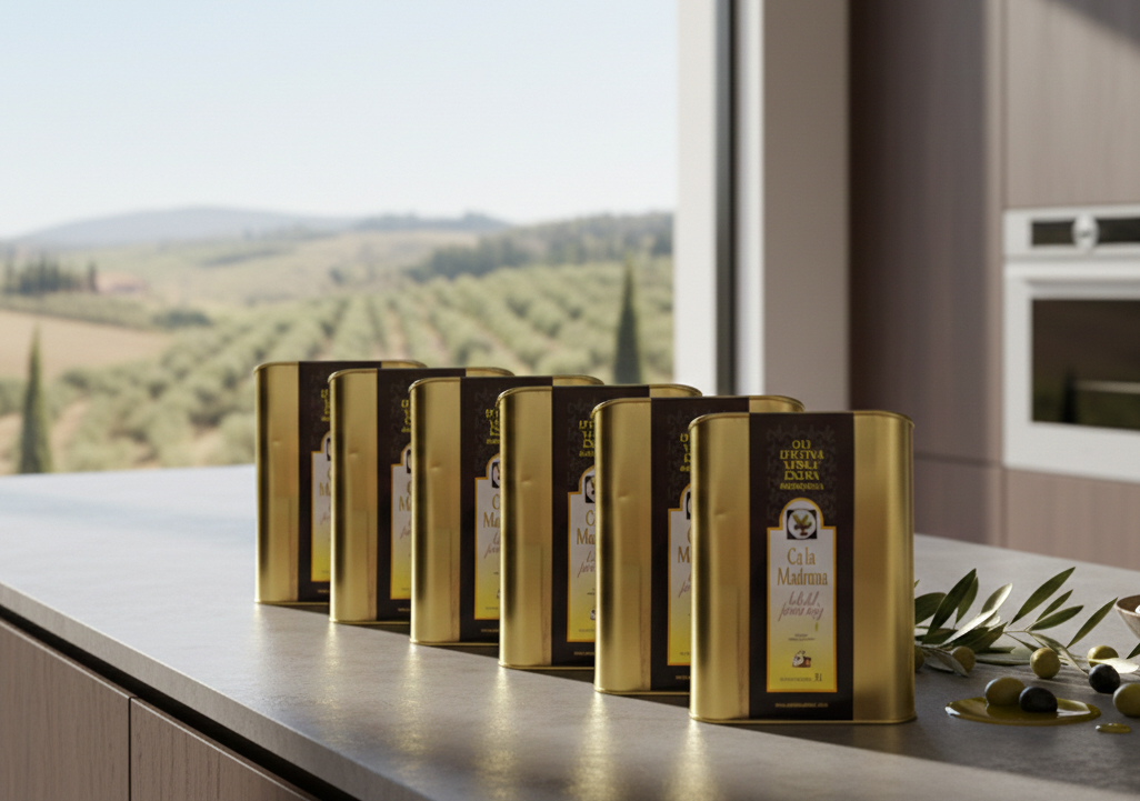 Aceite de Oliva Virgen Extra Arbequina – Ca la Madrona | Producción Controlada · Prensado en Frío